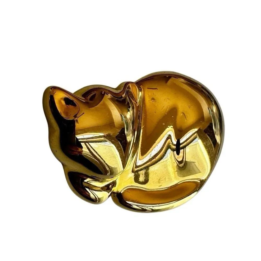 Liz Claiborne – Vintage Gold-Tone Sleeping Cat Brooch